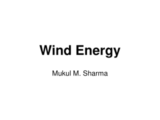 Wind Energy