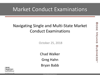 Market Conduct Examinations