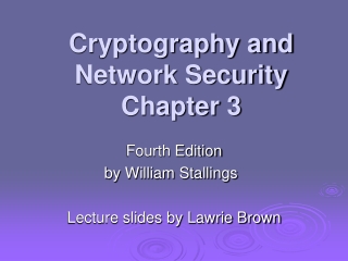 Cryptography and Network Security Chapter 3