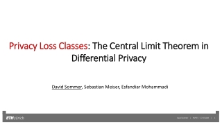 Privacy Loss Classes :  The  Central  Limit Theorem  in Differential Privacy