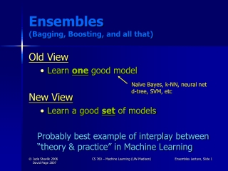 Ensembles (Bagging, Boosting, and all that)