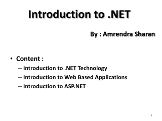 Introduction to .NET