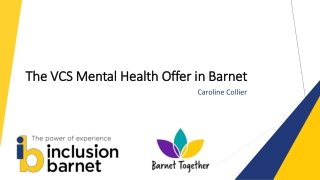 The VCS Mental Health Offer in Barnet