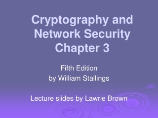 Cryptography and Network Security Chapter 3