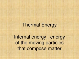 Thermal Energy