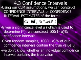 4.3 Confidence Intervals