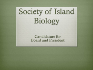 Society of Island Biology