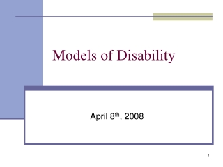 Models of Disability