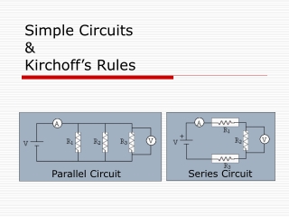 Simple Circuits &amp; Kirchoff’s Rules