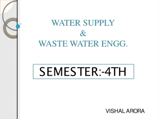 WATER SUPPLY &amp;  WASTE WATER ENGG.