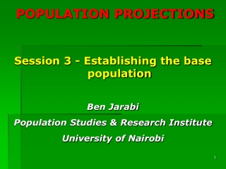 POPULATION PROJECTIONS