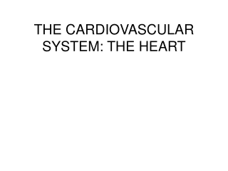 THE CARDIOVASCULAR SYSTEM: THE HEART