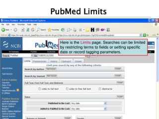 PubMed Limits