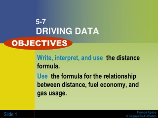 5-7 DRIVING DATA