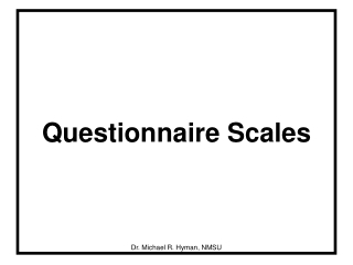 Questionnaire Scales