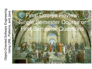 Final Course Review: Single Semester Course or First Semester Questions