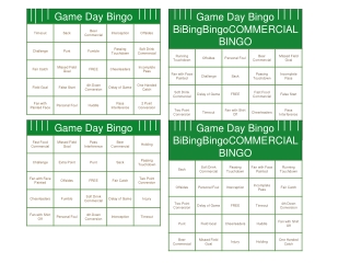 Football Bingo Bnlank