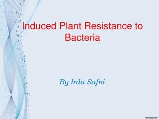 Induced Plant Resistance to Bacteria