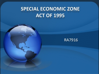 SPECIAL ECONOMIC ZONE  ACT OF 1995