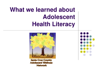 What we learned about Adolescent  Health Literacy