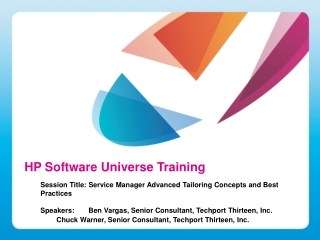 HP Software Universe Training