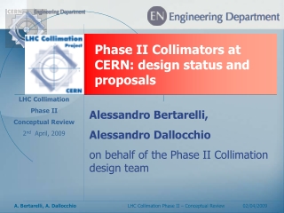 Phase II Collimators at CERN: design status and proposals