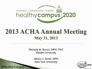 2013 ACHA Annual Meeting  May 31, 2013