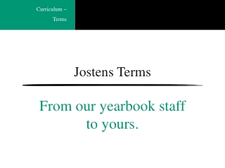 Jostens Terms