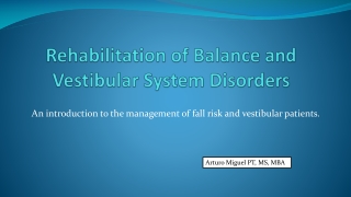 Rehabilitation of Balance and Vestibular System Disorders