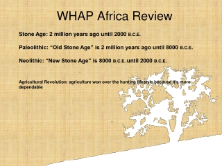 WHAP Africa Review