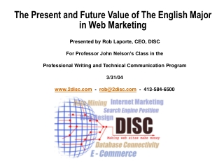 The Present and Future Value of The English Major in Web Marketing