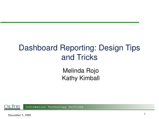 Dashboard Reporting: Design Tips and Tricks