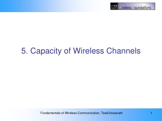 5. Capacity of Wireless Channels