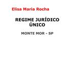 REGIME JUR DICO NICO MONTE MOR - SP