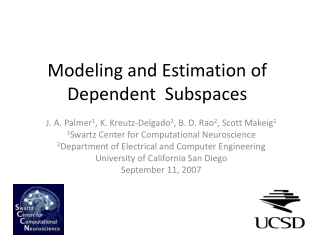 Modeling and Estimation of Dependent  Subspaces