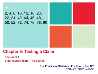 The Practice of Statistics, 4 th  edition – For AP* STARNES, YATES, MOORE