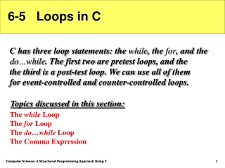 6-5   Loops in C