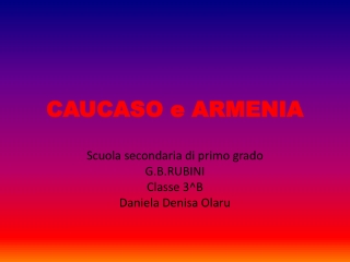 CAUCASO e ARMENIA