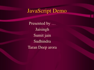 JavaScript Demo