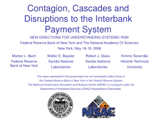 Contagion, Cascades and Disruptions to the Interbank Payment System