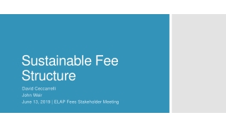 Sustainable Fee Structure
