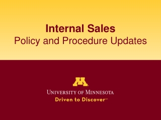 Internal Sales Policy and Procedure Updates