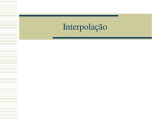 Interpolação