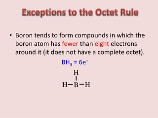 Exceptions to the Octet Rule