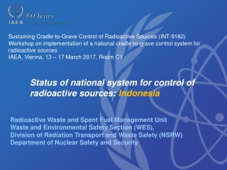 Radioactive Waste and Spent Fuel Management Unit Waste and Environmental Safety Section (WES),