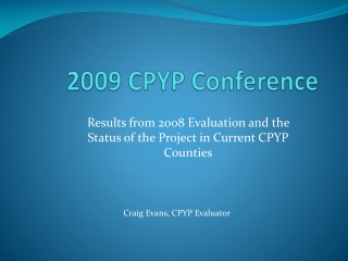 2009 CPYP Conference