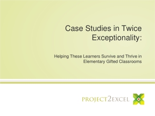 Case Studies in Twice Exceptionality: