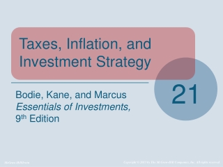Taxes, Inflation, and Investment Strategy