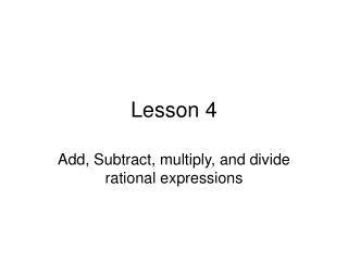 Lesson 4