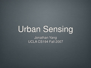 Urban Sensing